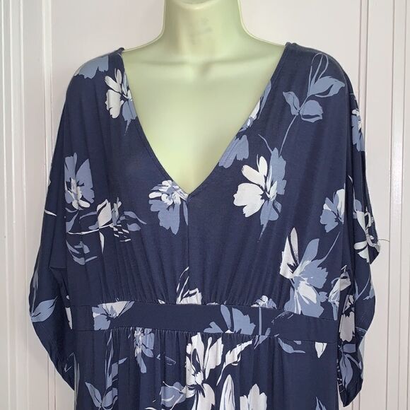 NWT Isabel Maternity indigo blue maxi dress - Picture 2 of 11